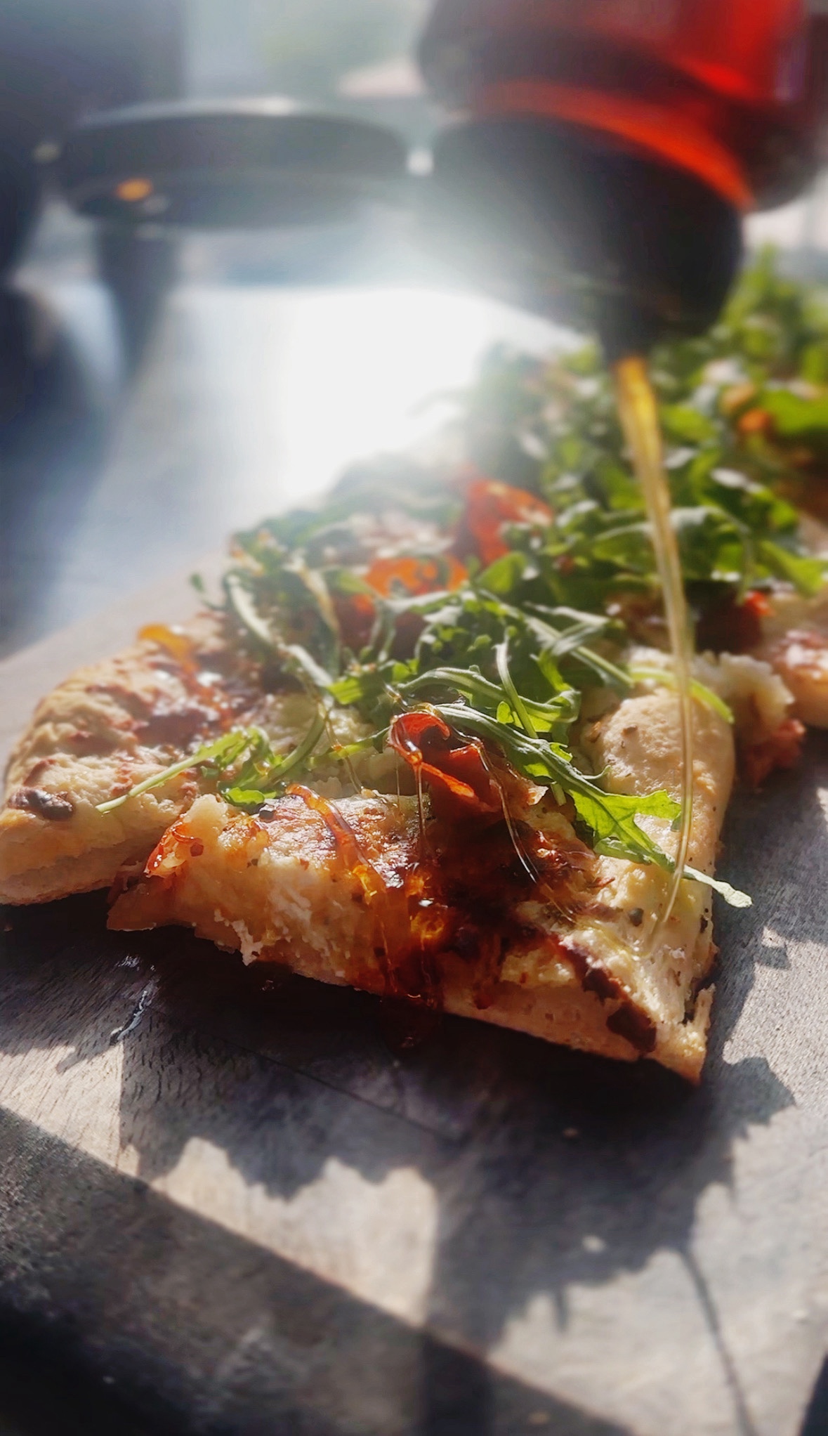 Spicy Honey Prosciutto & Arugula Pizza